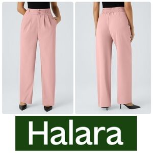 HALARA Peach Halara Flex High Waisted Pocket Shirred Straight Leg Work Pants